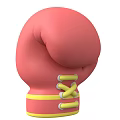 Durable Red Boxing Gloves With Yellow Laces For Training And Fitness