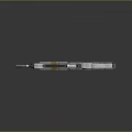 Futuristic Sci Fi Gun With Sleek White And Orange Design Advanced Scope And Metallic Components