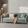 Nordic double sofa 3d model
