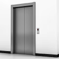 Modern Elevator Door Design With Metal Surface Control Panel And White Wall Mounting 3d model