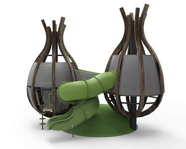 Modern slide amusement facilities kindergarten 3d model