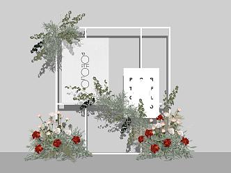 Modern Meichen Floriculture Flower Rack Wedding 3d model