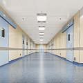 Hospital Clean Corridor 3d model