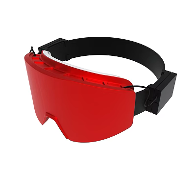 Cylindrical real film ski glasses REVO double-layer anti-fog goggles snow goggles card myopia HX16 non-porous 3d model