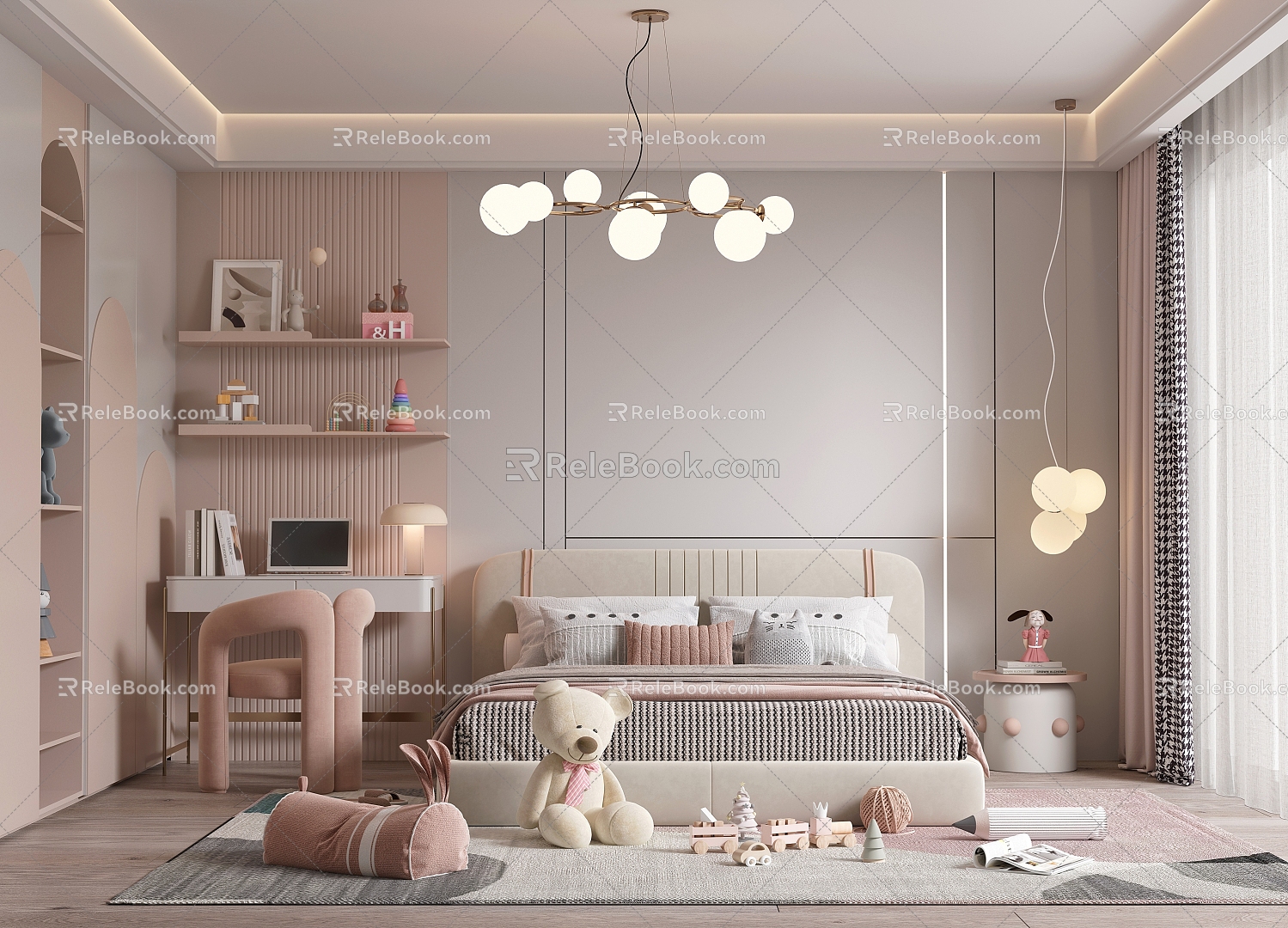 Girls Room Children's Room Girls Room Cartoon Room Kids Room Girls Bedroom Cartoon Room 3d model