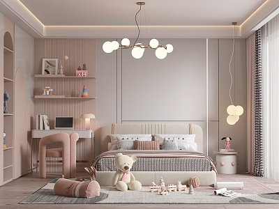 Girls Room Children's Room Girls Room Cartoon Room Kids Room Girls Bedroom Cartoon Room 3d model