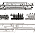 Industrial wind pipe ceiling pipe ceiling 3d model