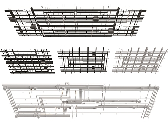 Industrial wind pipe ceiling pipe ceiling 3d model