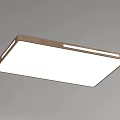 Modern Ceiling Lights With Square And Round Shapes Gold Frame White Panel Design 3d model