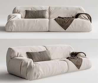 Modern double sofa 3d model