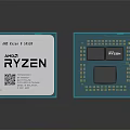 AMD Ryzen CPU Chips With White Label And Green Circuit Board Design