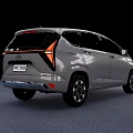 Silver Hyundai MPV Car Exterior Design With Sleek Front Face And Alloy Wheels