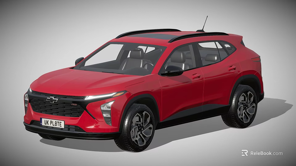Chevrolet Red SUV With Modern Design Sleek Exterior Roof Rack And Stylish Wheels 3d model 