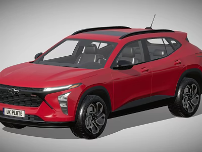 Chevrolet Red SUV With Modern Design Sleek Exterior Roof Rack And Stylish Wheels 3d model