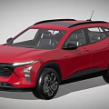 Chevrolet Red SUV With Modern Design Sleek Exterior Roof Rack And Stylish Wheels