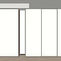 Modern White Wardrobe With Sliding Doors In Minimalist Interior Design