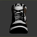 Stylish High Top Leather Sneakers Black White Brown Featuring Nike Swoosh and Jumpman Logo