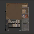 Practical Home Living Supplies With Wooden Bookshelf Easel And Storage Baskets