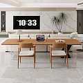 Modern Desk Computer Desk Large Board Table Horizontal Hall Table 3d model