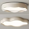 Cream wind ceiling lamp 3d model