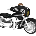 Sleek Black Motorcycle With White Stripes Headlight Alloy Wheels And Black Seat