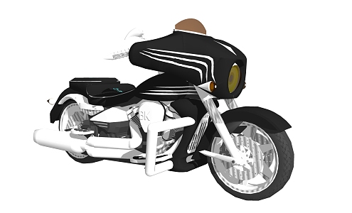 Modern Motorcycle 3d model