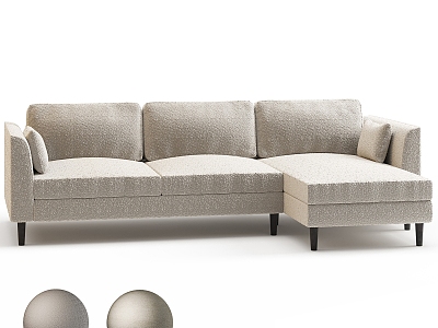 Modern Simple Double Sofa Simple Double Sofa Living Room Double Sofa 3d model