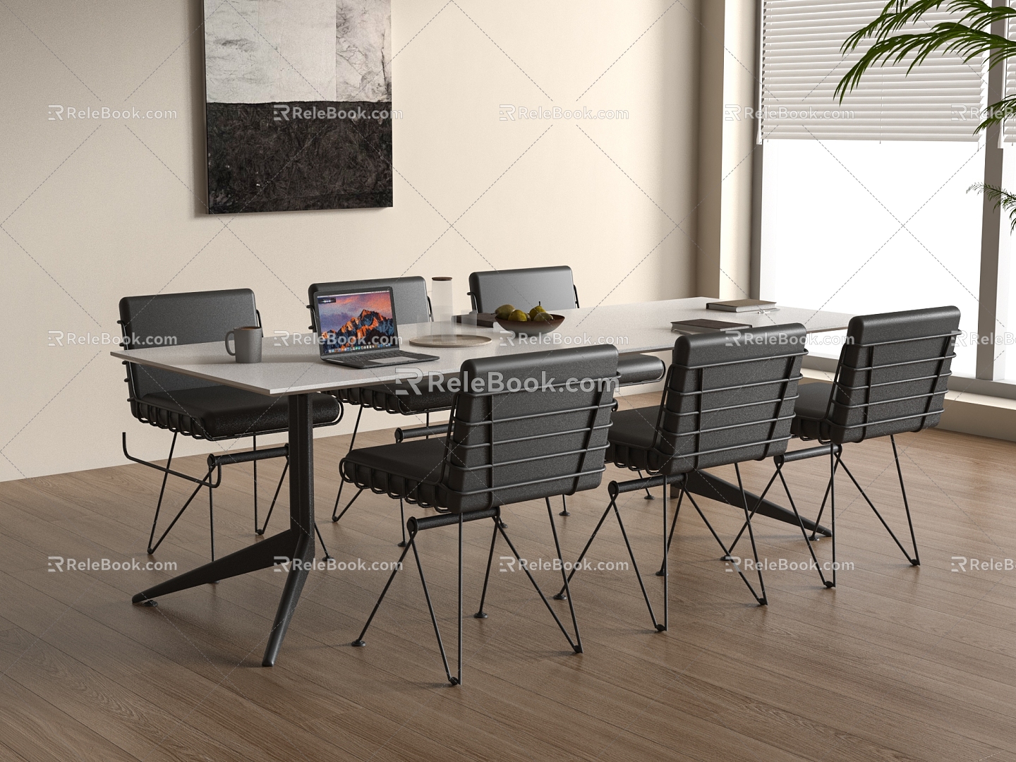 Modern Conference Table Modern Conference Table and Chair Combination Meeting Room 3d model