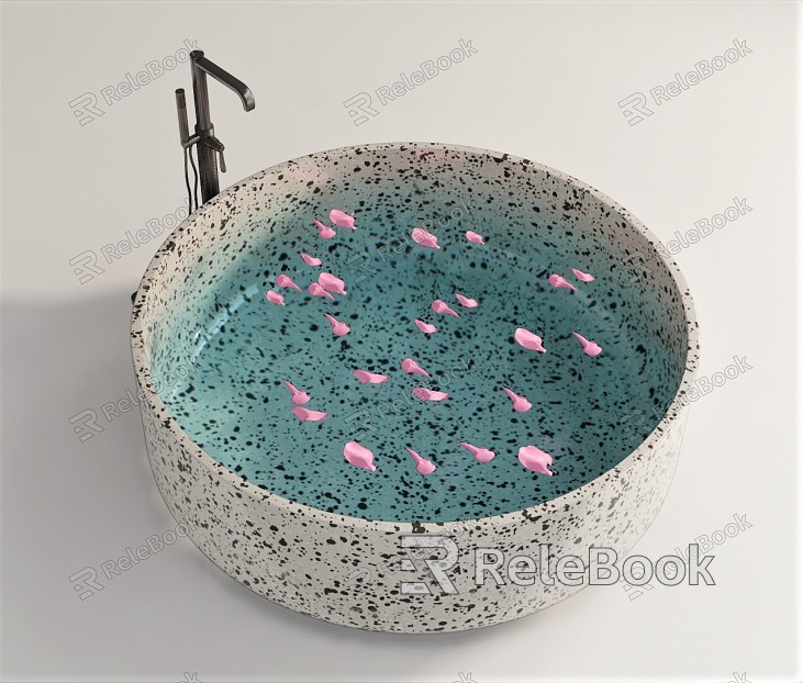 Modern Bathtub Basin Wash Desk Round Basin Faucet model