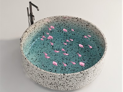 Modern Bathtub Basin Wash Desk Round Basin Faucet model