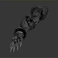 Industrial Mechanical Arm With Metallic Construction And Articulated Joints Design