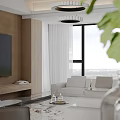 Modern Light Luxury Open Plan Living And Dining Room Interior With Elegant Furniture And Decor
