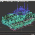 The imaginary enemy U.S. M6 self-propelled air defense vehicle M2 Bradley bullet-gun integrated air defense system central defender 3d model