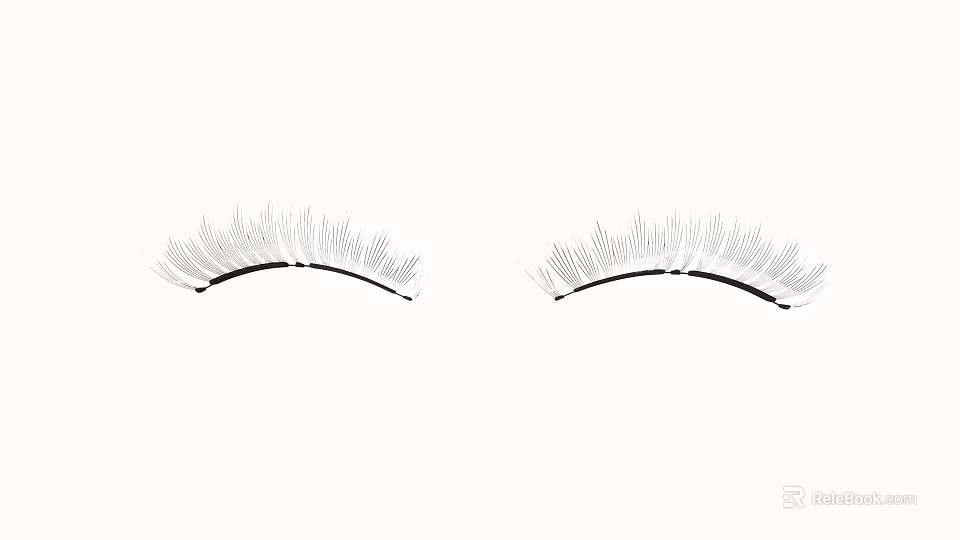 Soft Natural False Eyelashes High Quality Cosmetic For Daily Beauty Look 3d model 