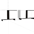 Modern Entryway Cabinet Sideboard With Light Gray Doors And Black Legs