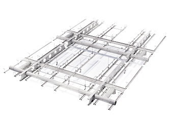 modern pipe ceiling pipe 3d model