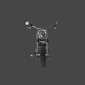 Black Cruiser Motorcycle With Classic Design Chrome Accents And Leather Seat