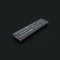Black Remote Control With Multiple Buttons And Colorful Function Keys
