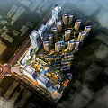 Modern Aerial View of Peking University Resources Yichang Project 3d model