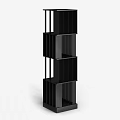 Black Modern Storage Shelf With Multiple Tiered Design For Home Organization 3d model