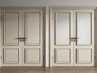 French double door 3d model