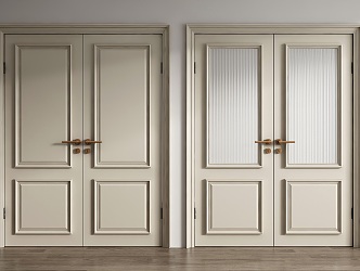 French double door 3d model