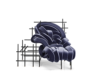 Modern single chair leisure chair 3d model