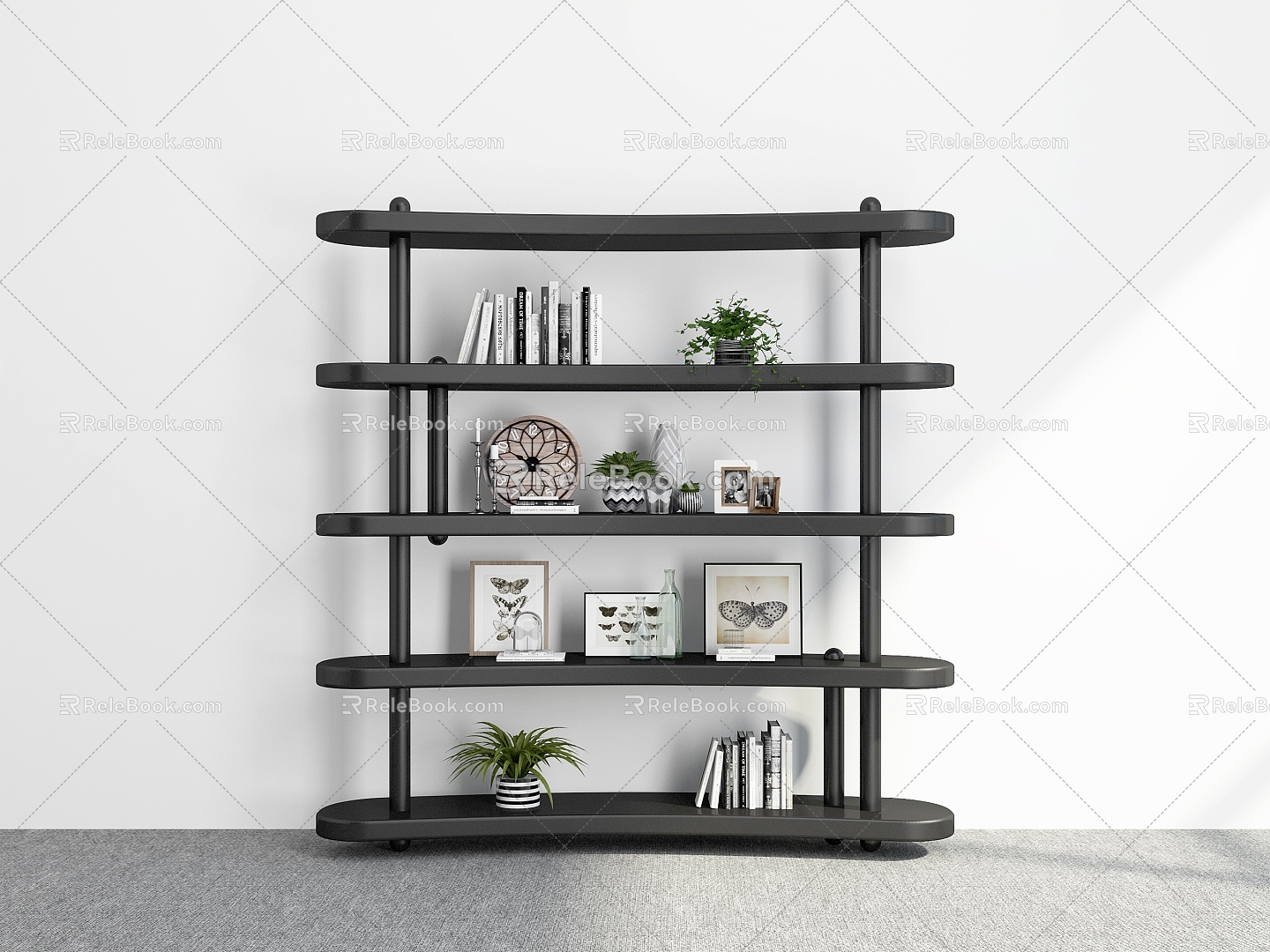 Bookshelf Bookshelf Ornaments Bookshelf Decorative Storage Rack Decorative Rack Bookshelf Shelf model