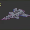 Streamlined Blue And Gray Spaceship With Solar Panels Sharp Nose And Wings