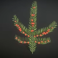 Lush Green Foliage With Vibrant Red Berries Decorative Plant For Home Decoration