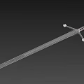knight sword rune sword cold weapon ancient weapon 3d model
