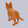 Cute Cartoon Orange Fox With White Chest And Ears Standing In 3D Pose