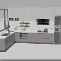 Modern Kitchen Design With Gray Cabinets Island Countertop And Stainless Steel Appliances