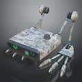 Multi Legged Bionic Robot With Camouflage Design And Mechanical Sensor Features Structure 3d model